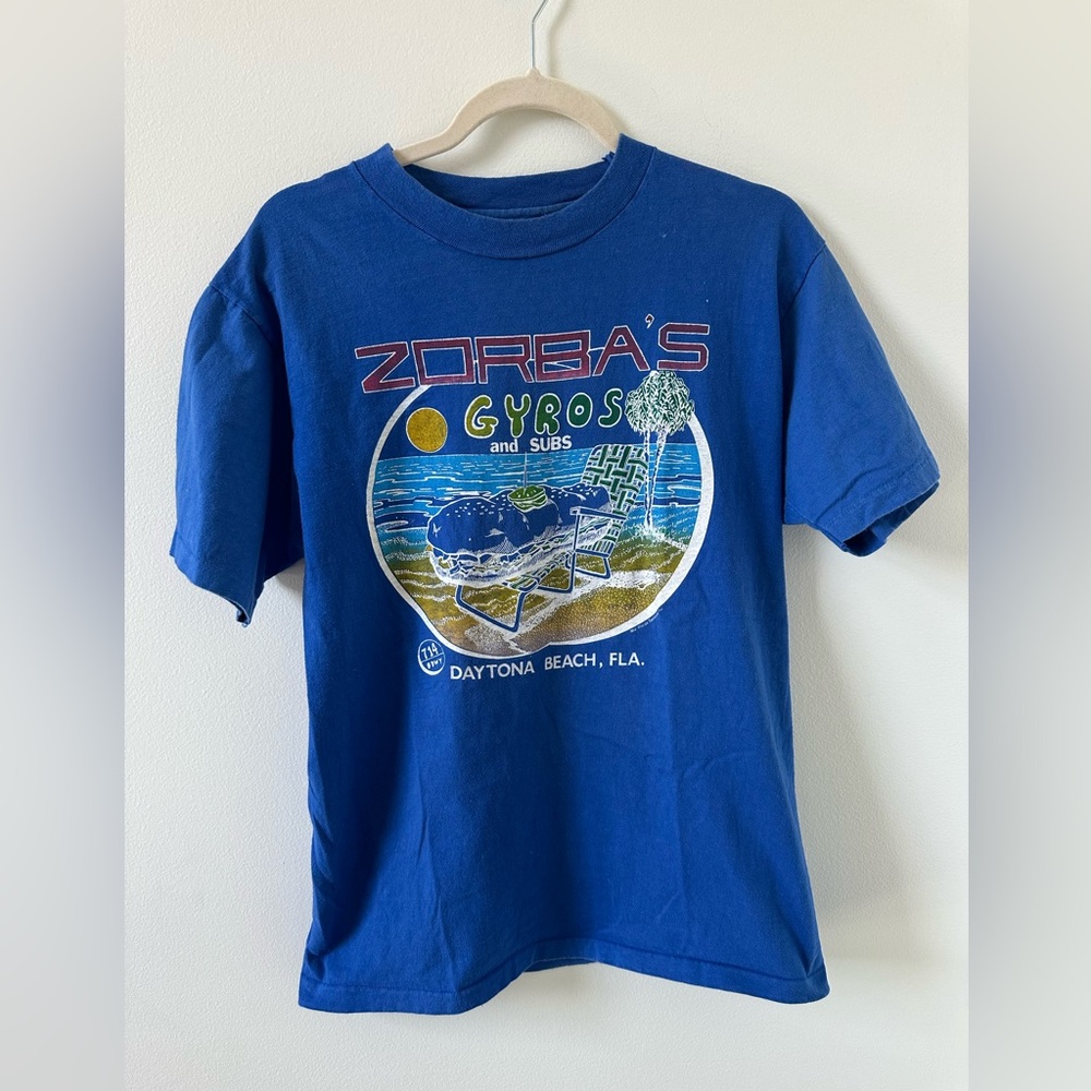 Hanes Beefy-T Zorba’s Gyros Daytona Beach size 42/44